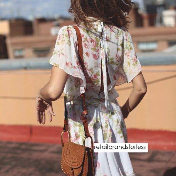 ZARA WOMAN Romantic Frilled Floral Print Chiffon Lined Dress ⭐️ - Picture 4 of 9